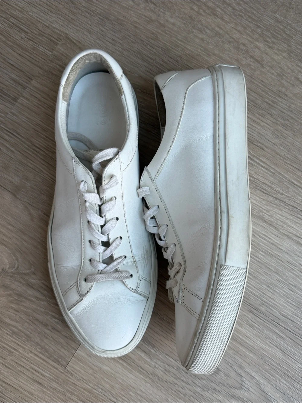 KOIO Women’s Capri Leather Low-Top Sneakers in Triple White